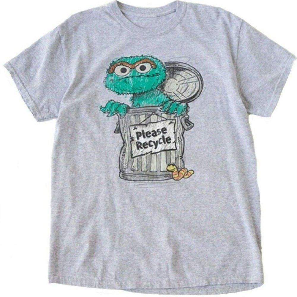 Sesame Street Oscar The Grouch Please Recycle Tshirt